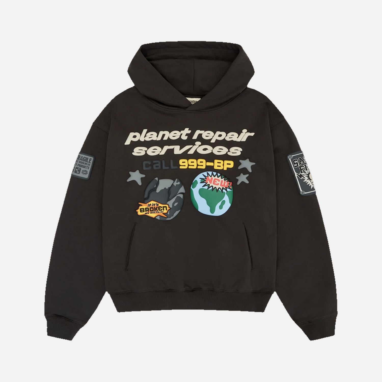 Broken Planet Market Planet Repair Services Hoodie - Soot Black