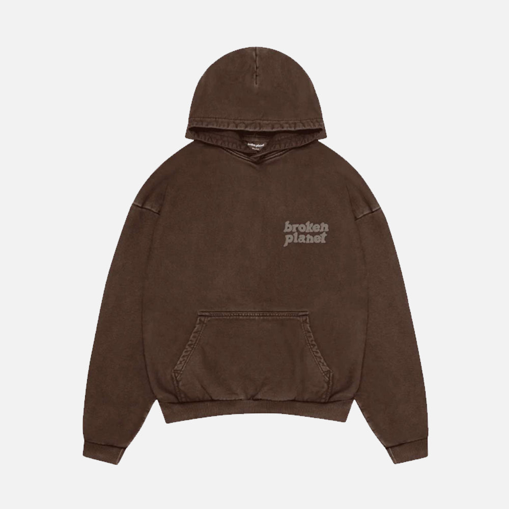 Broken Planet Basics Hoodie - Washed Mocha Brown