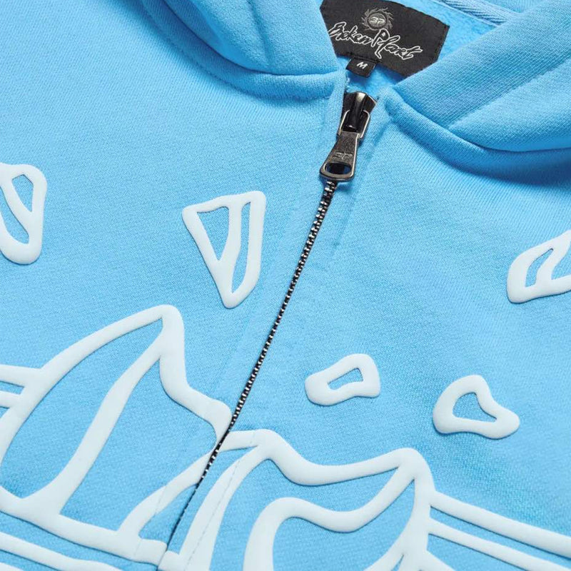 Broken Planet Zip-Up Hoodie - Baby Blue