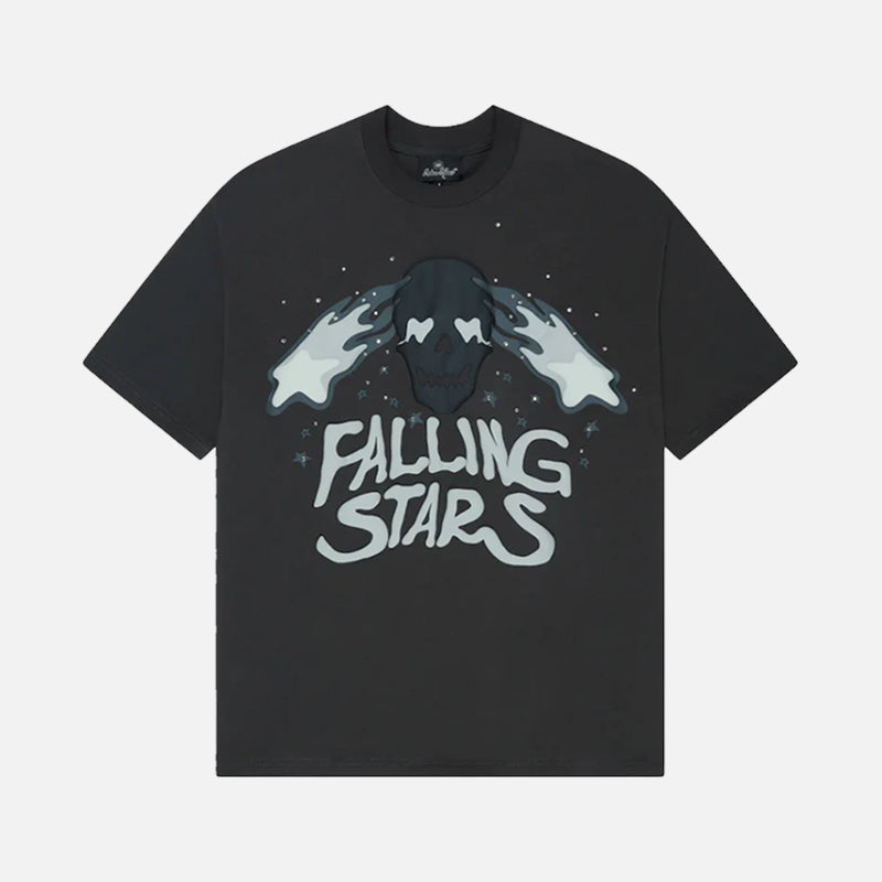 Broken Planet Falling Stars T-Shirt - Soot Black