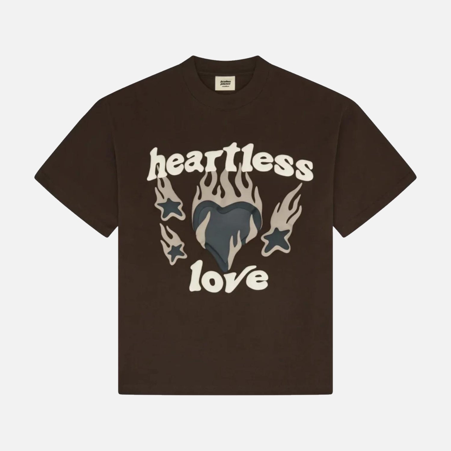 Broken Planet Market Heartless Love T-Shirt - Mocha Brown