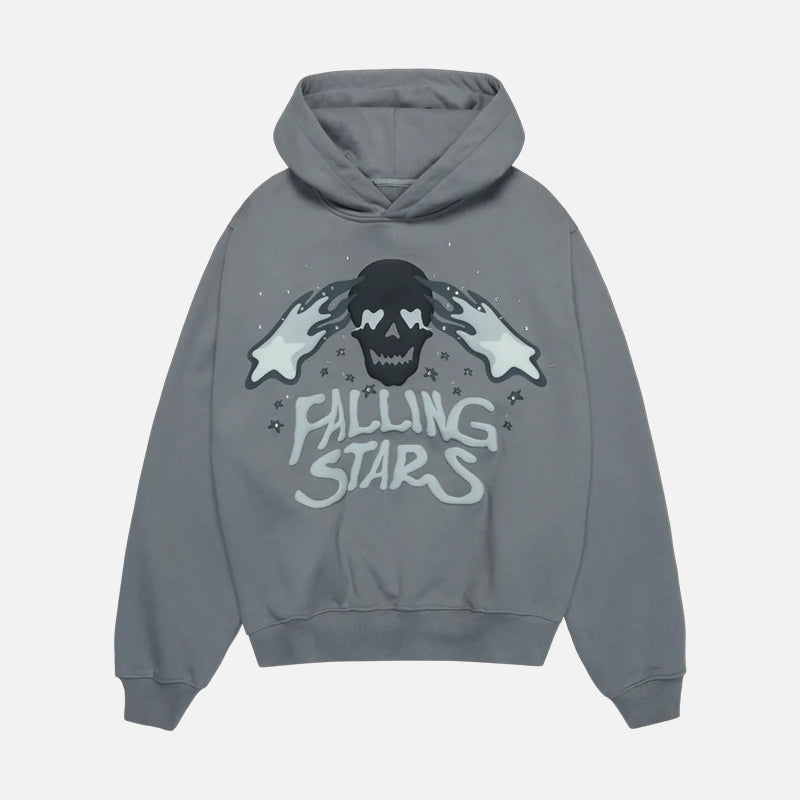 Broken Planet Falling Stars Hoodie - Dark Grey