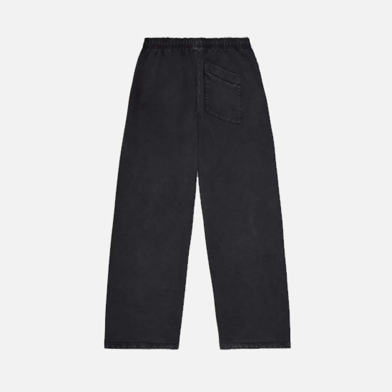 Broken Planet Basics Wide Leg Bottoms - Washed Midnight Black