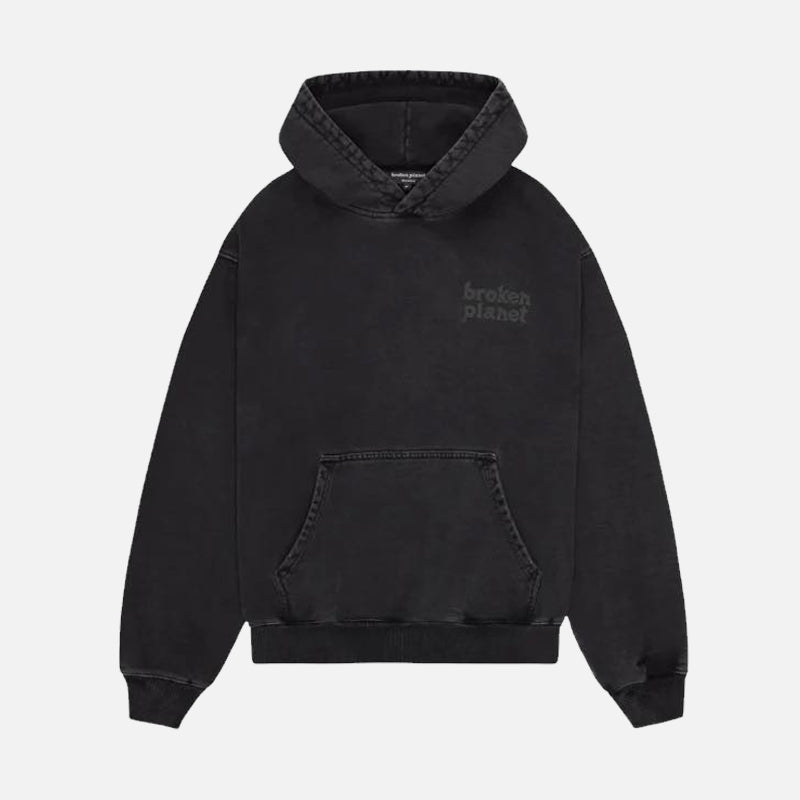 Broken Planet Market Basics Hoodie - Washed Midnight Black