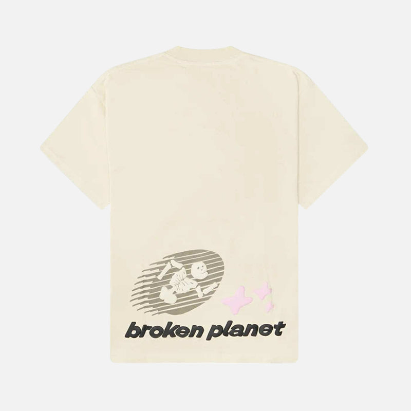 Broken Planet Cosmic Speed T Shirt - Bone White