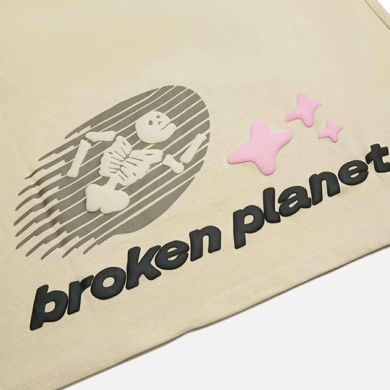 Broken Planet Cosmic Speed T Shirt - Bone White