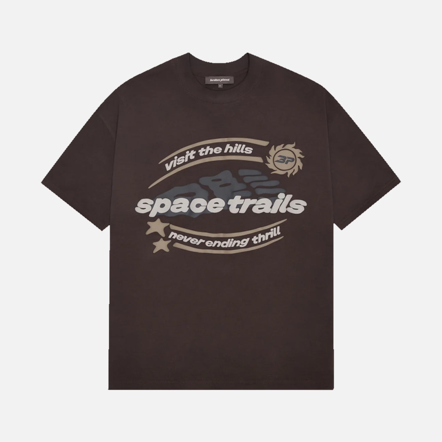 Broken Planet Market Space Trails T-Shirt - Mocha Brown
