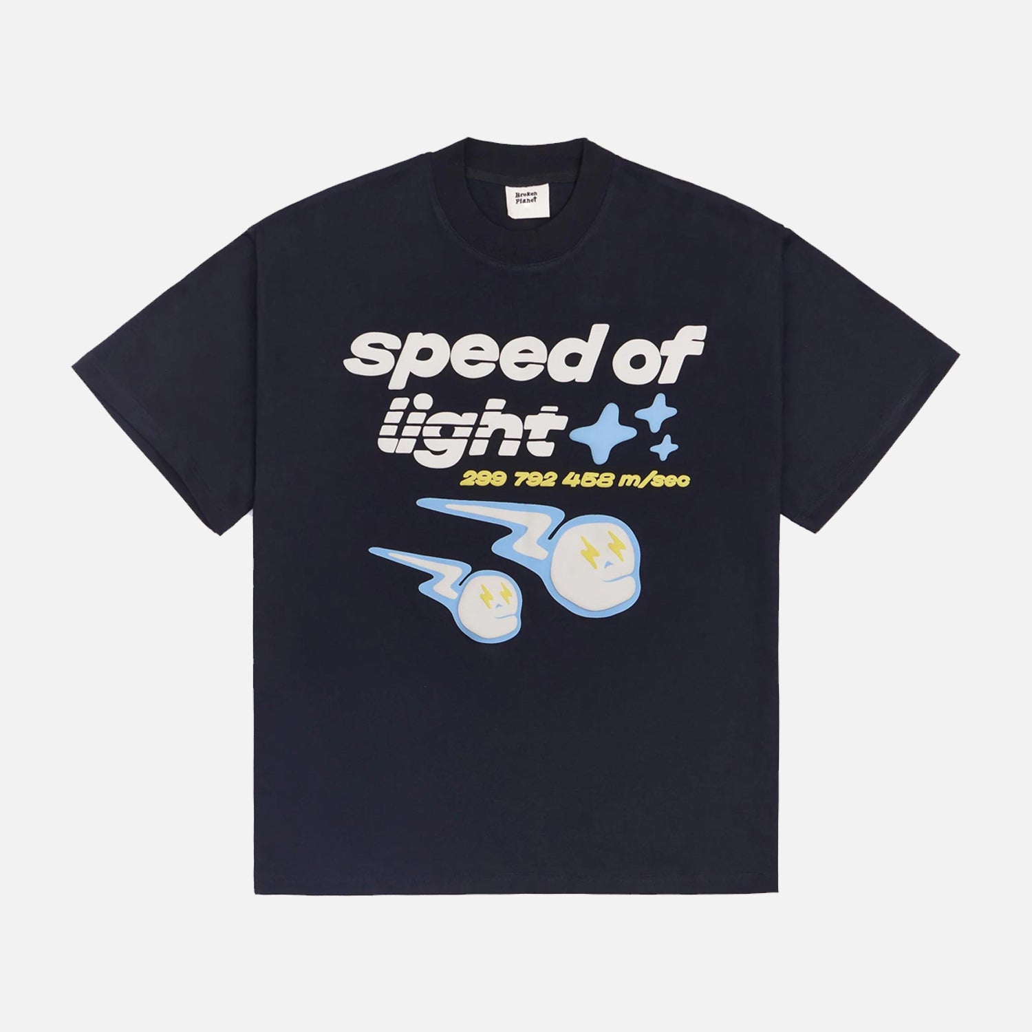 Broken Planet Market 'Speed of Light' T-Shirt - Midnight Black