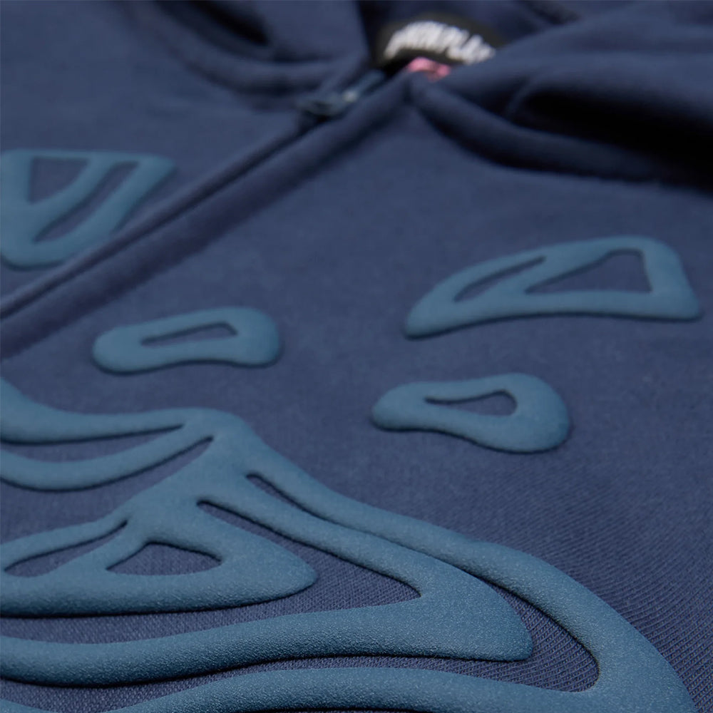 Broken Planet Zip-Up Hoodie - Deep Navy