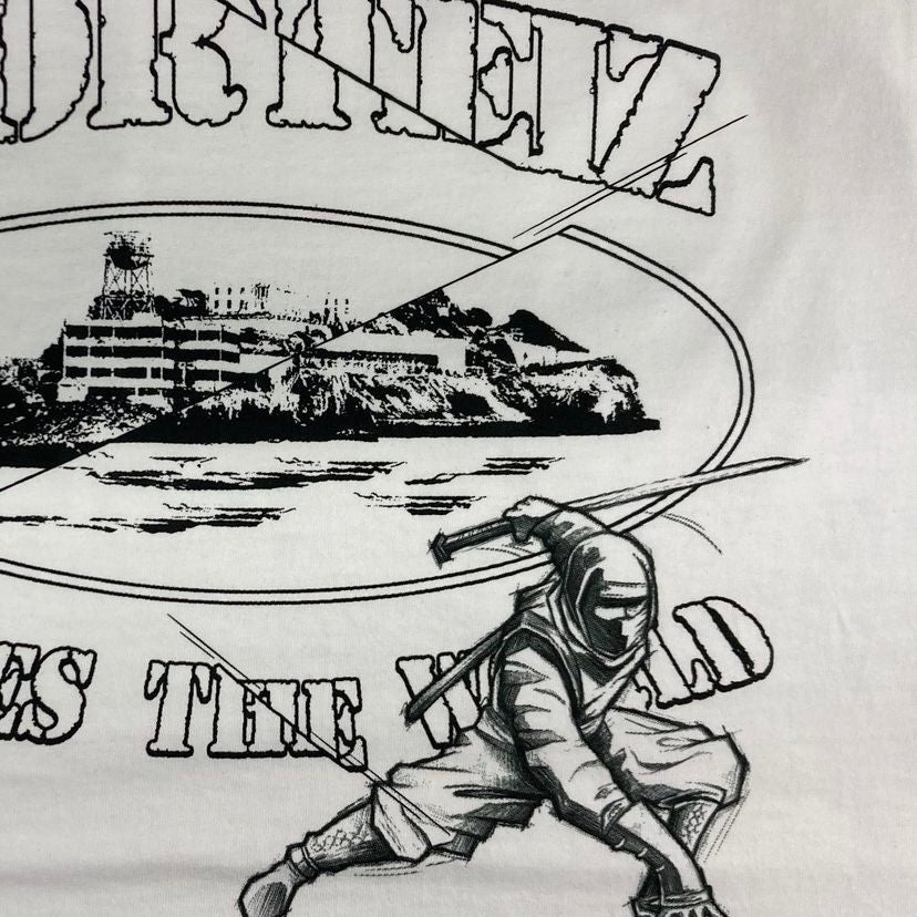 Corteiz RTW Alcatraz Ninja T-Shirt - White / Black