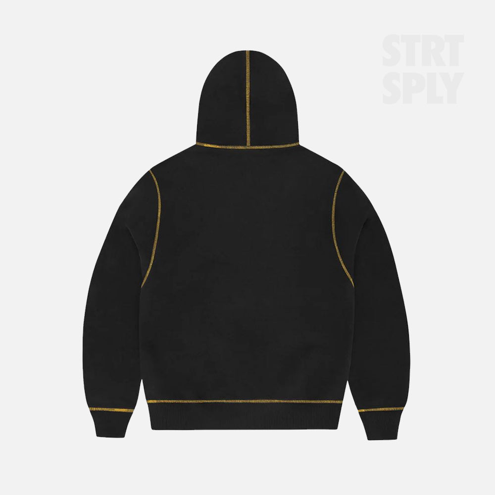 Corteiz RTW Alcatraz Contrast Hoodie - Black / Yellow