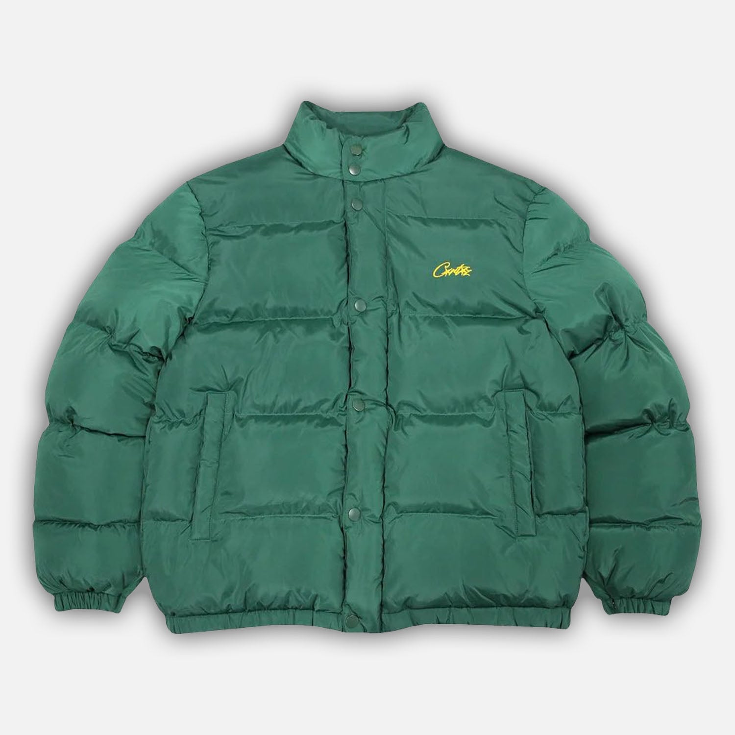 Corteiz RTW OG Bolo Puffer Jacket - Green / Yellow
