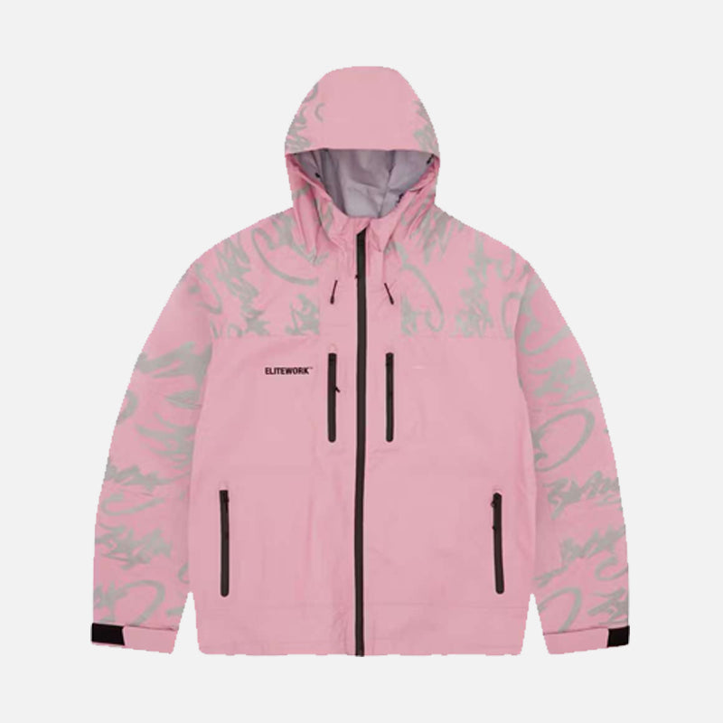 Corteiz RTW Elitework Waterproof Shell Jacket - Pink