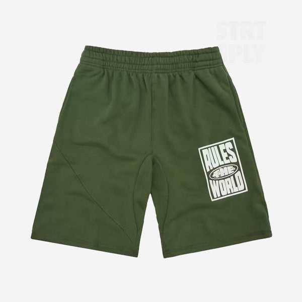 Corteiz RTW Print Shorts - Forest Green