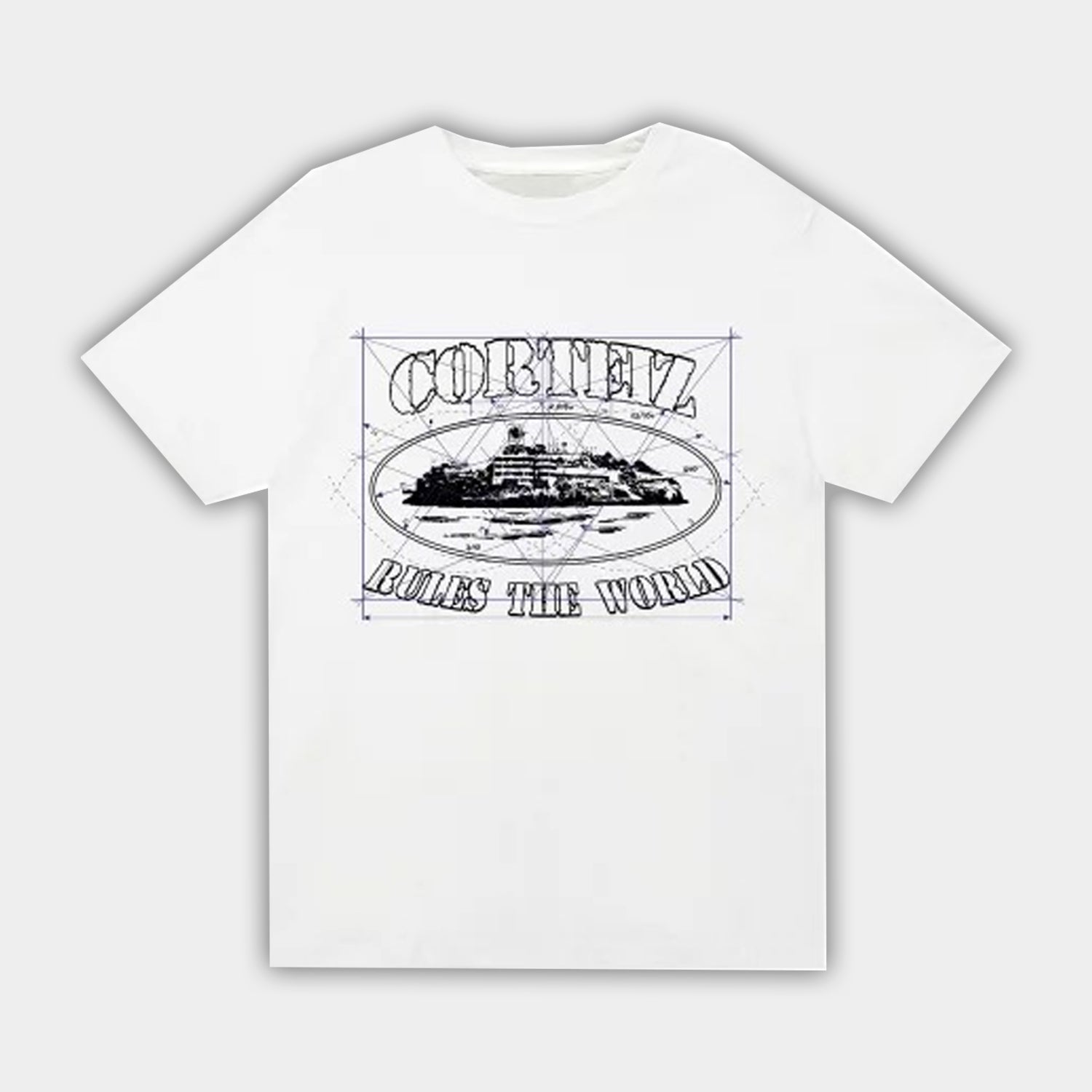 Corteiz RTW Alcatraz Math T-Shirt - White / Black