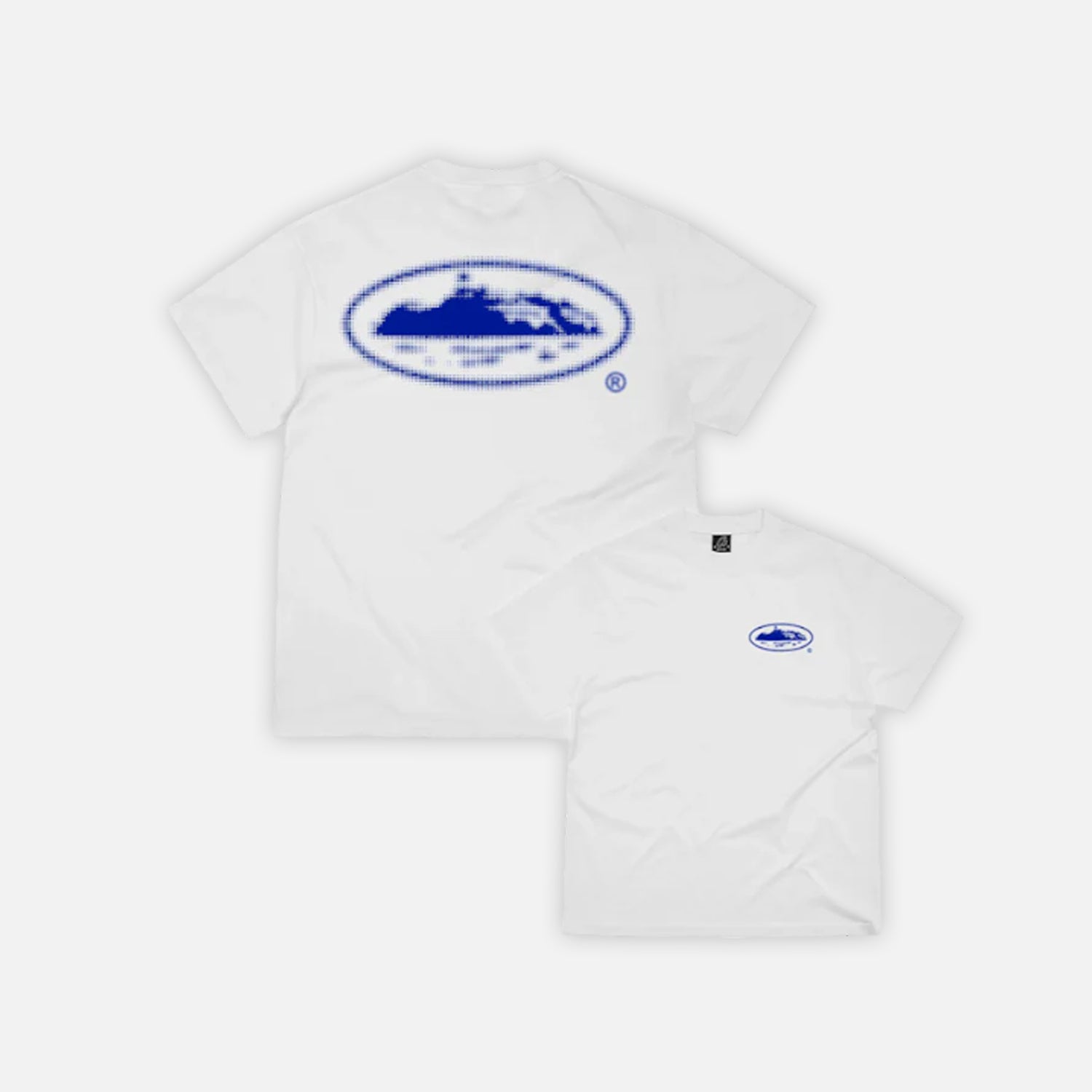Corteiz RTW Halftone Island T-Shirt - White / Blue