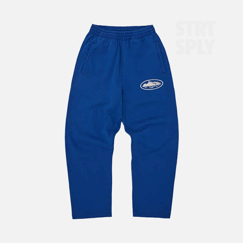 Corteiz RTW Island Puff Print Open Hem Pant - Royal Blue