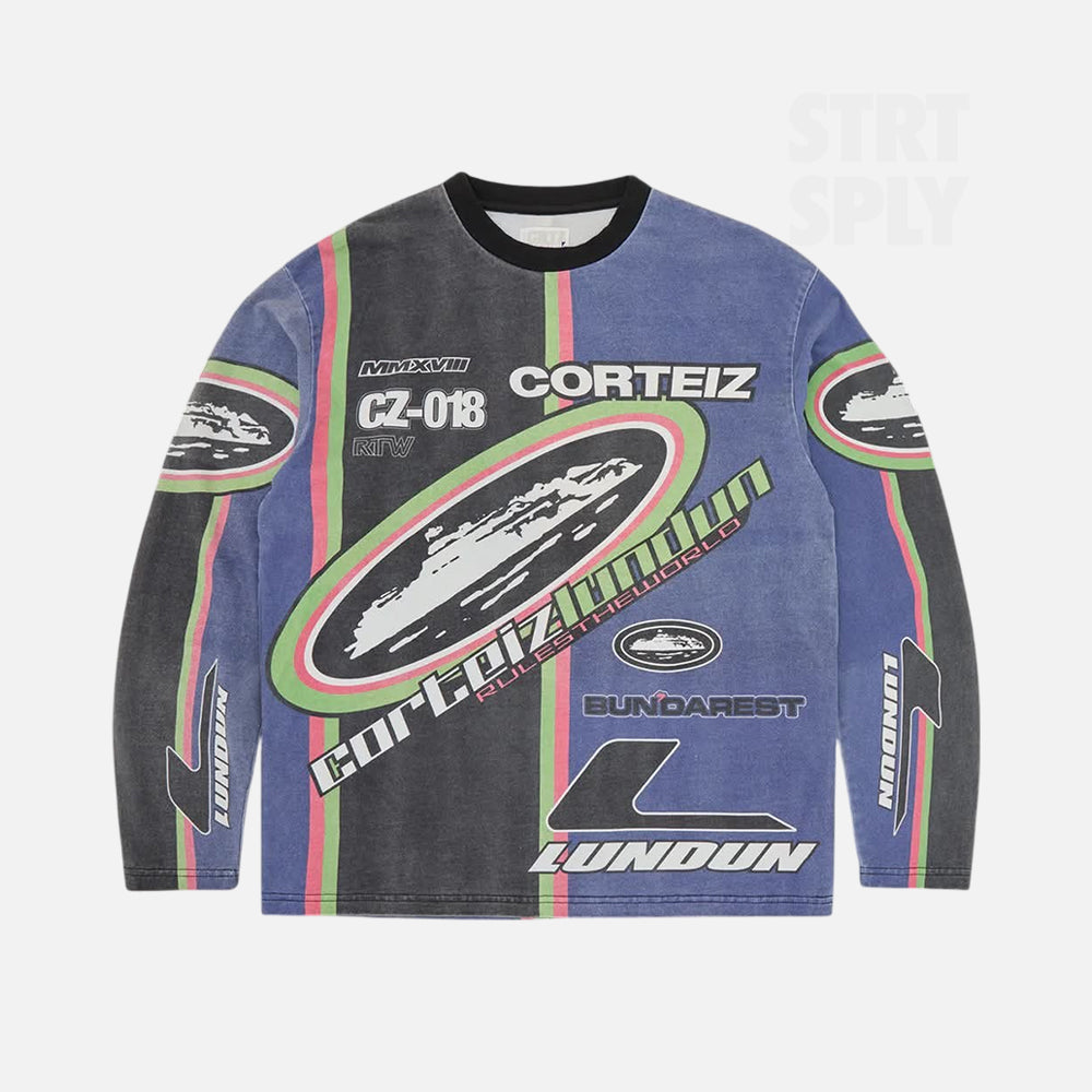 Corteiz RTW Supercross Cotton Jersey - Blue