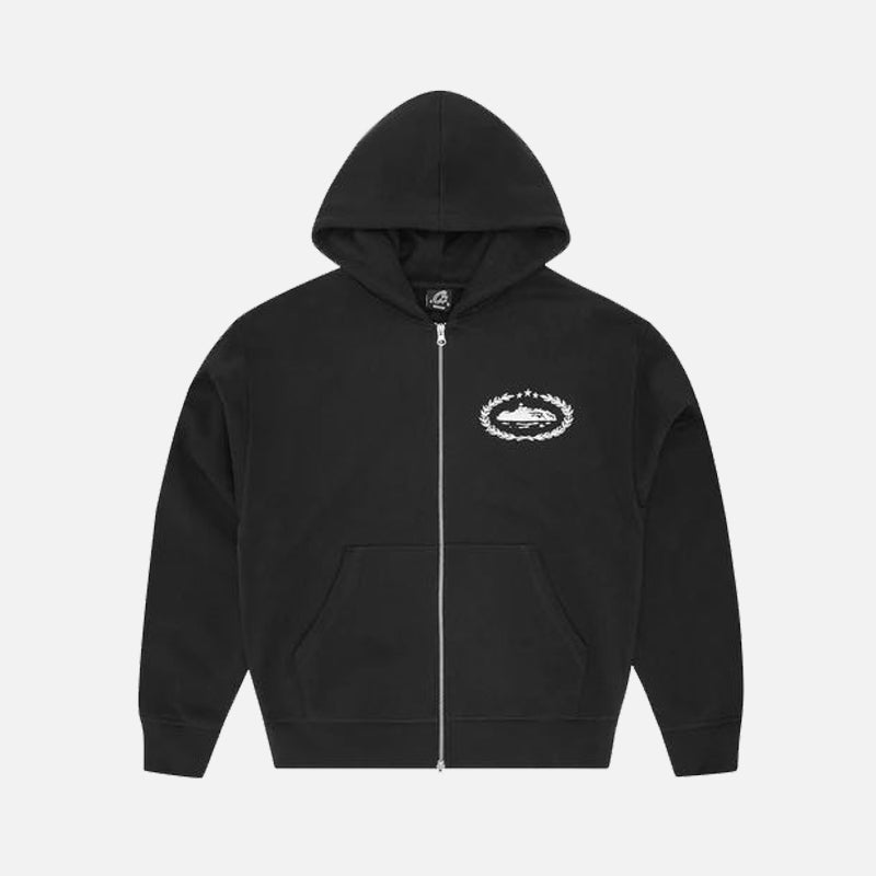 Corteiz RTW Superior Royale Zip Hoodie - Black