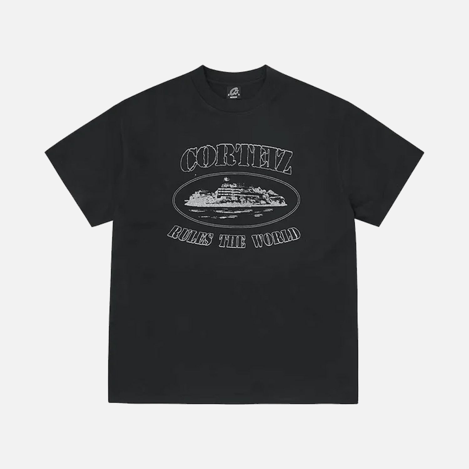 Corteiz RTW Alcatraz T-Shirt - Black / Reflective