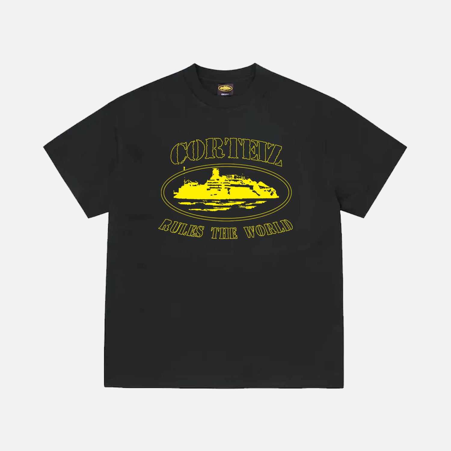 Corteiz RTW Alcatraz T-Shirt - Black / Yellow