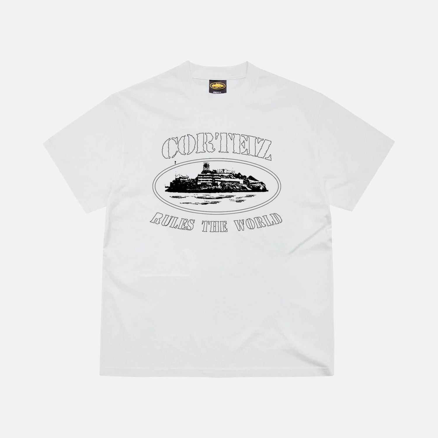 Corteiz RTW Alcatraz T-Shirt - White / Black
