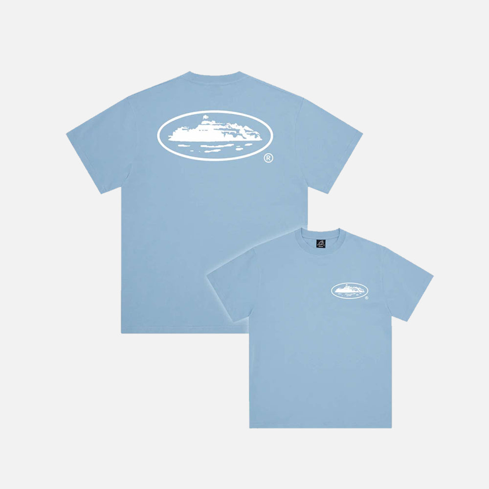 Corteiz RTW OG Island T-Shirt - Baby Blue