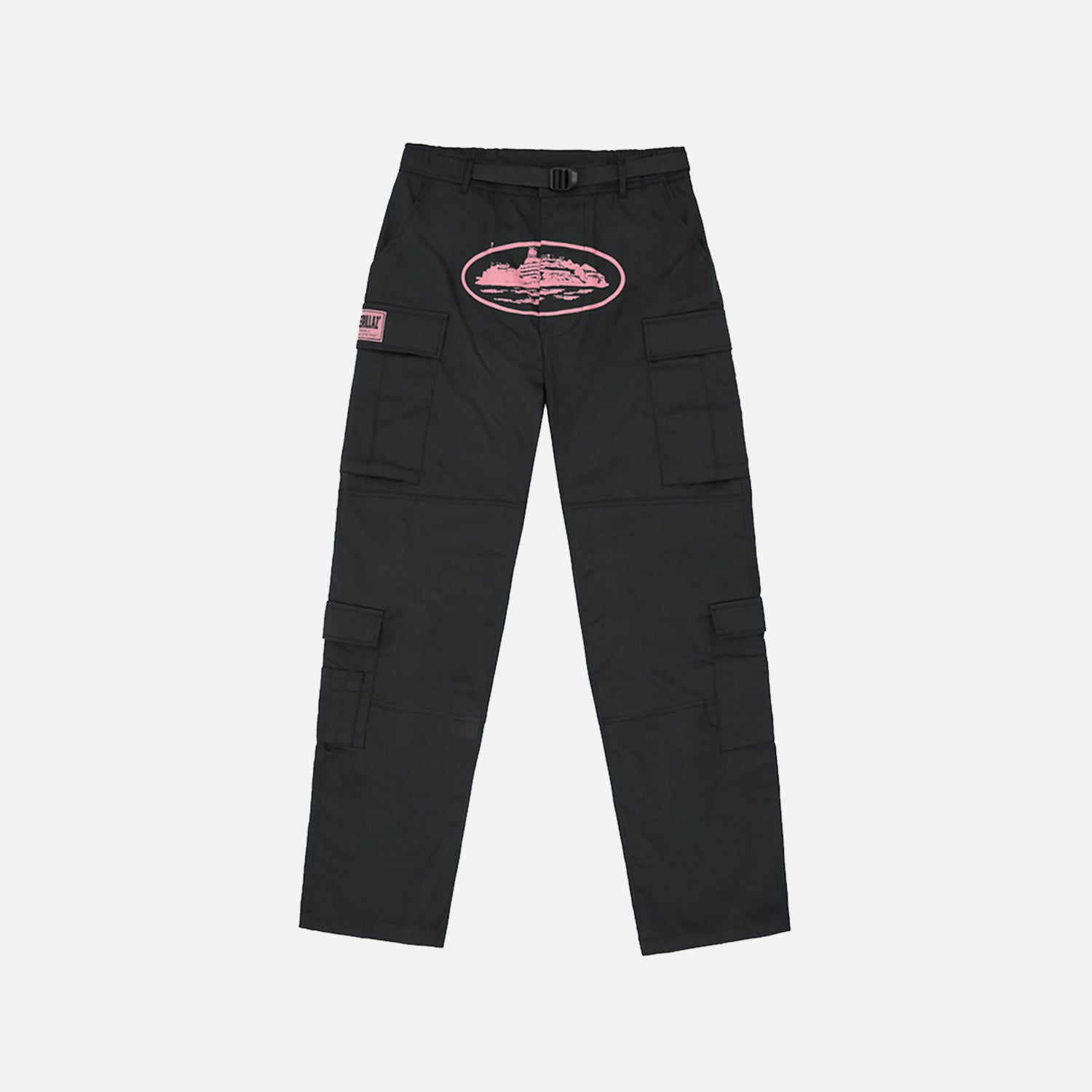 Corteiz RTW Guerillaz Alcatraz Cargo Trouser - Black / Pink