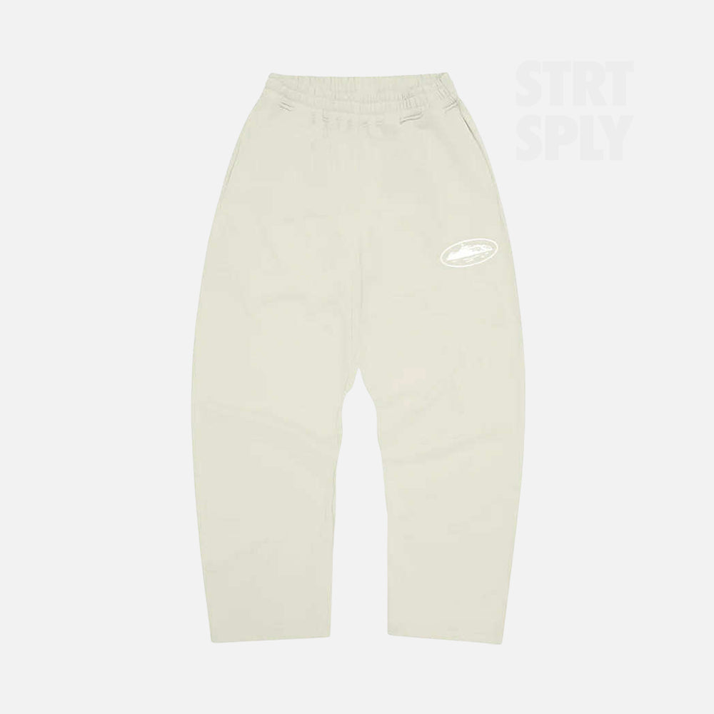 Corteiz RTW Island Puff Print Open Hem Pant - Off White