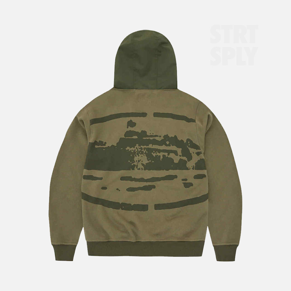 Corteiz RTW Guerillaz Ripstop Zip Hoodie - Olive