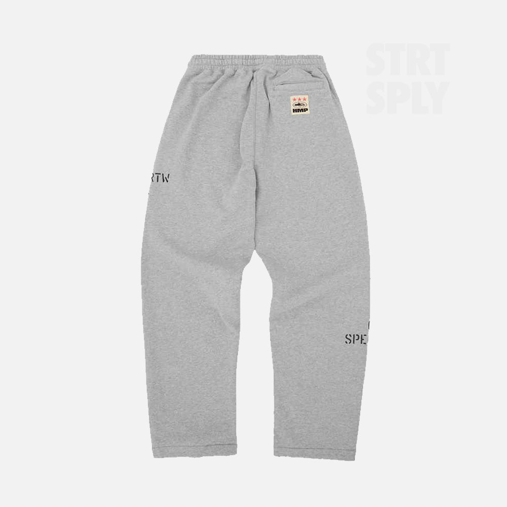 Corteiz RTW HMP Stencil Open Hem Sweatpant - Light Heather
