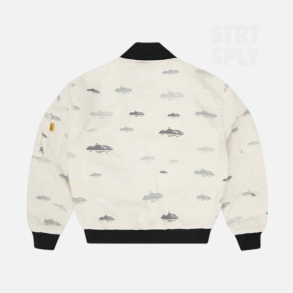 Corteiz RTW Island Pattern Reversible Jacket - Off White