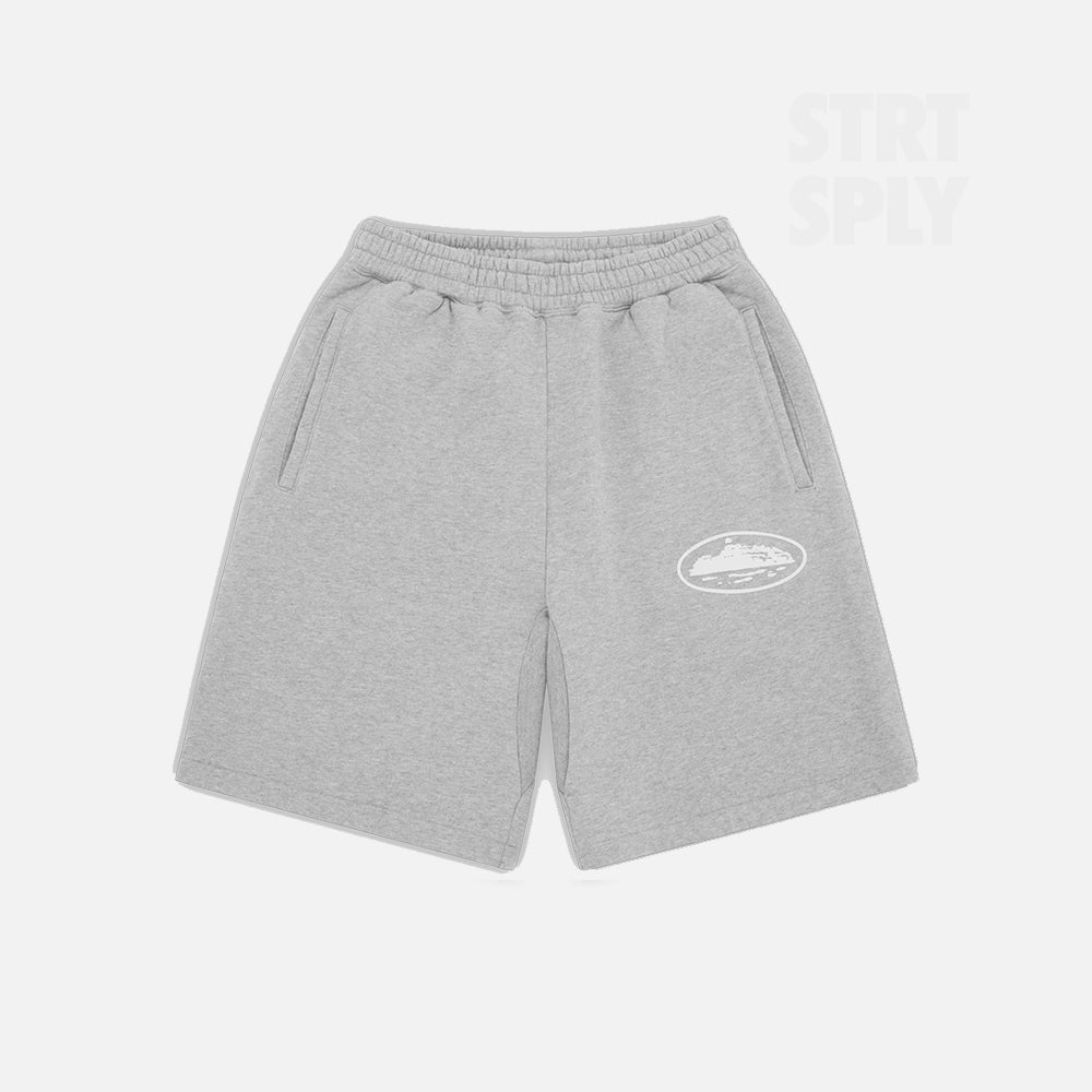 Corteiz RTW Island Puff Print Sweatshort - Grey