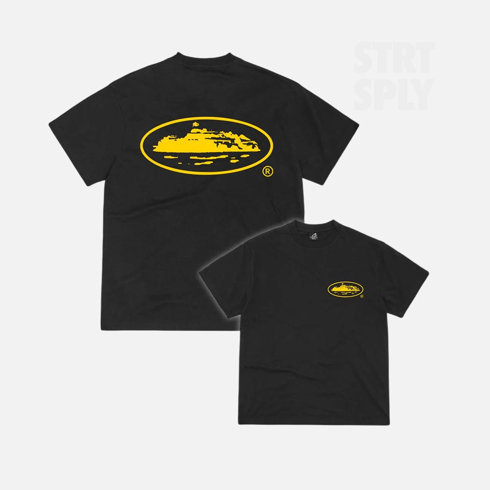 Corteiz RTW OG Island T-Shirt - Black / Yellow