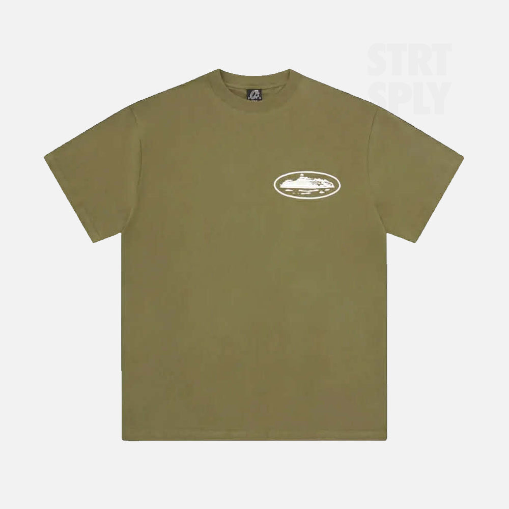 Corteiz RTW Island Puff Print T-Shirt - Olive