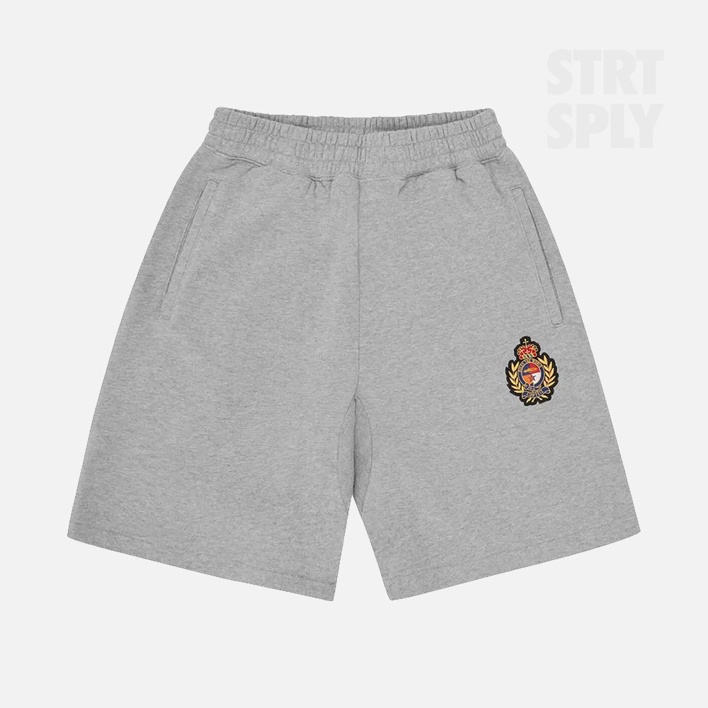Corteiz RTW Royale Crest Shorts - Heather Grey