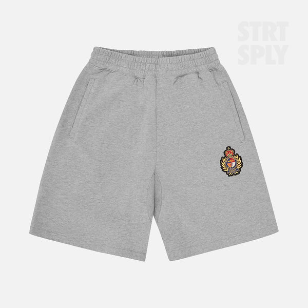 Corteiz RTW Royale Crest Shorts - Heather Grey