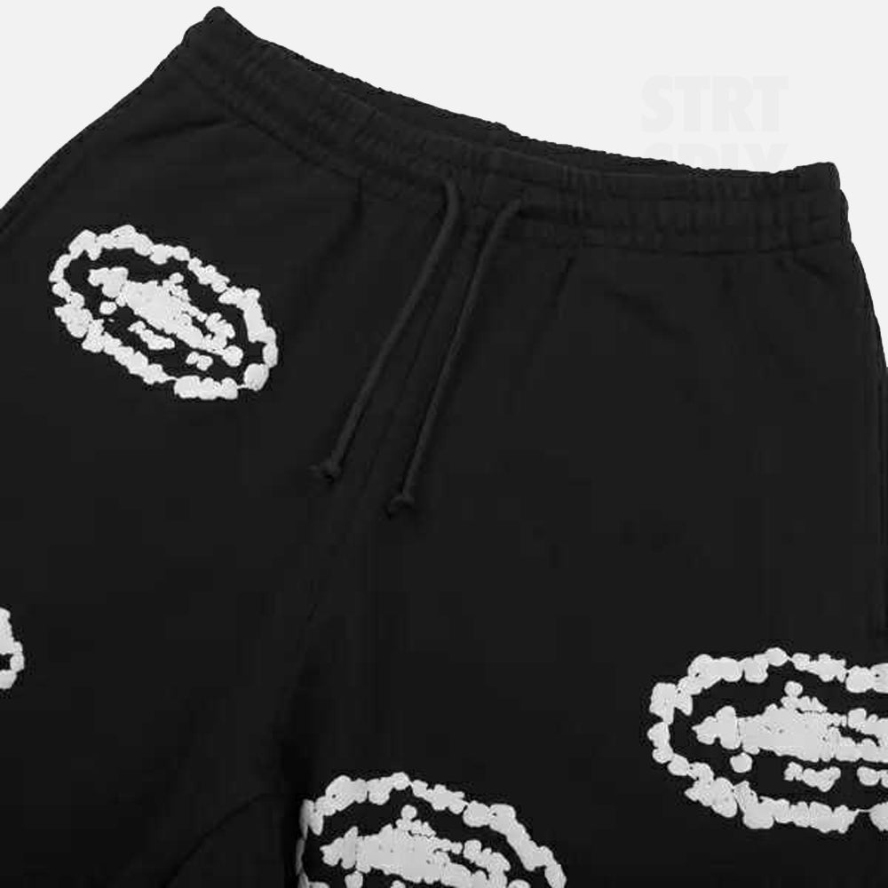 Denim Tears x Corteiz RTW Cotton Wreath Sweatpants - Black