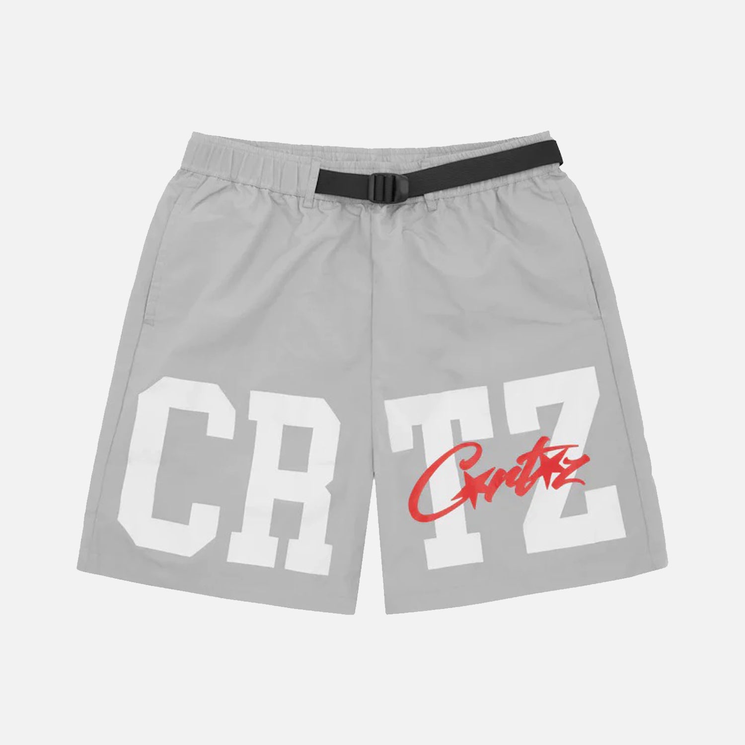 Corteiz RTW Crtz Nylon Shorts - Grey / White