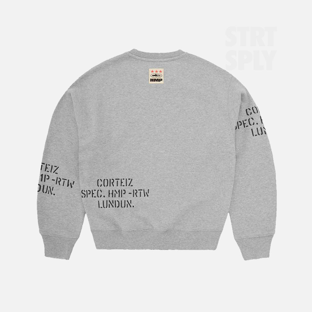 Corteiz RTW HMP Stencil Sweater - Light Heather