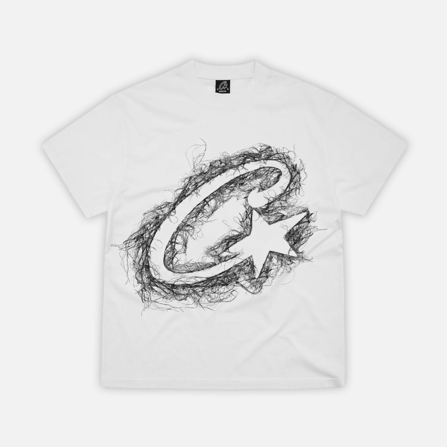Corteiz RTW C Star String T-Shirt - White / Black