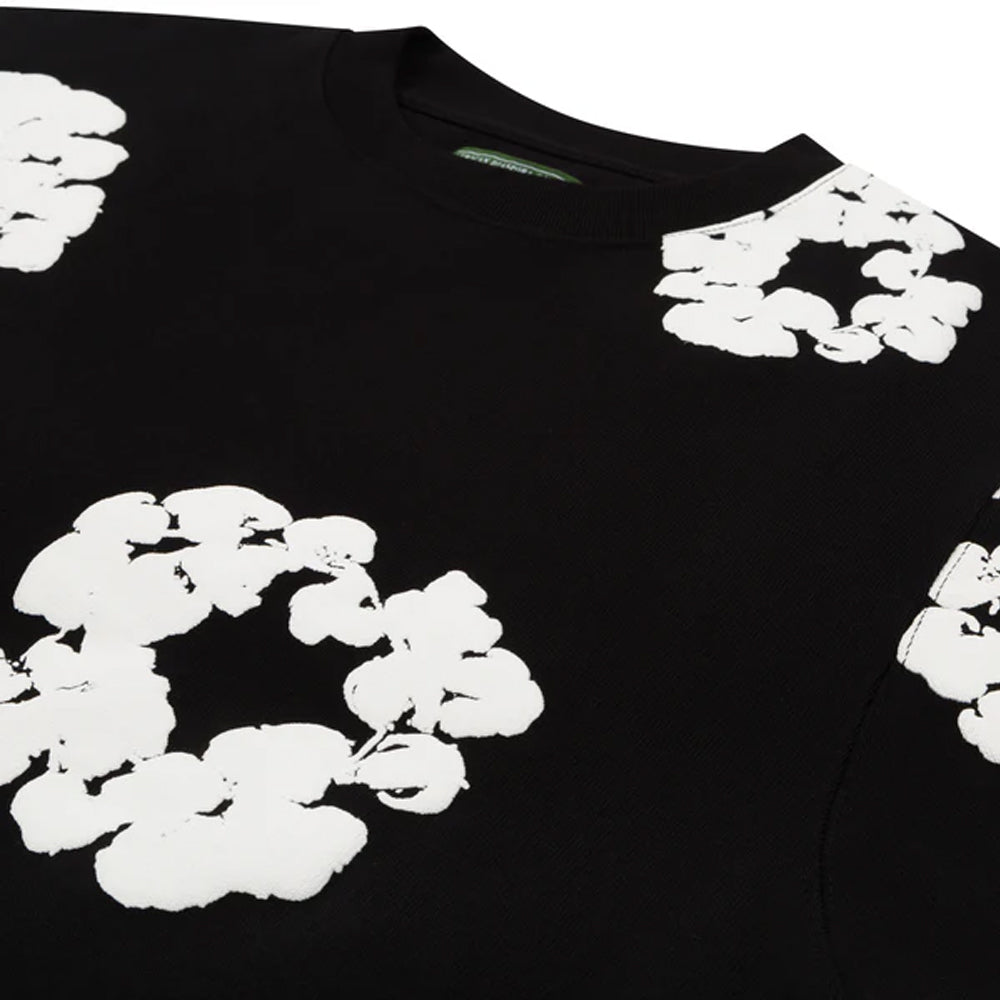 Denim Tears Cotton Wreath Long Sleeve T-Shirt - Black