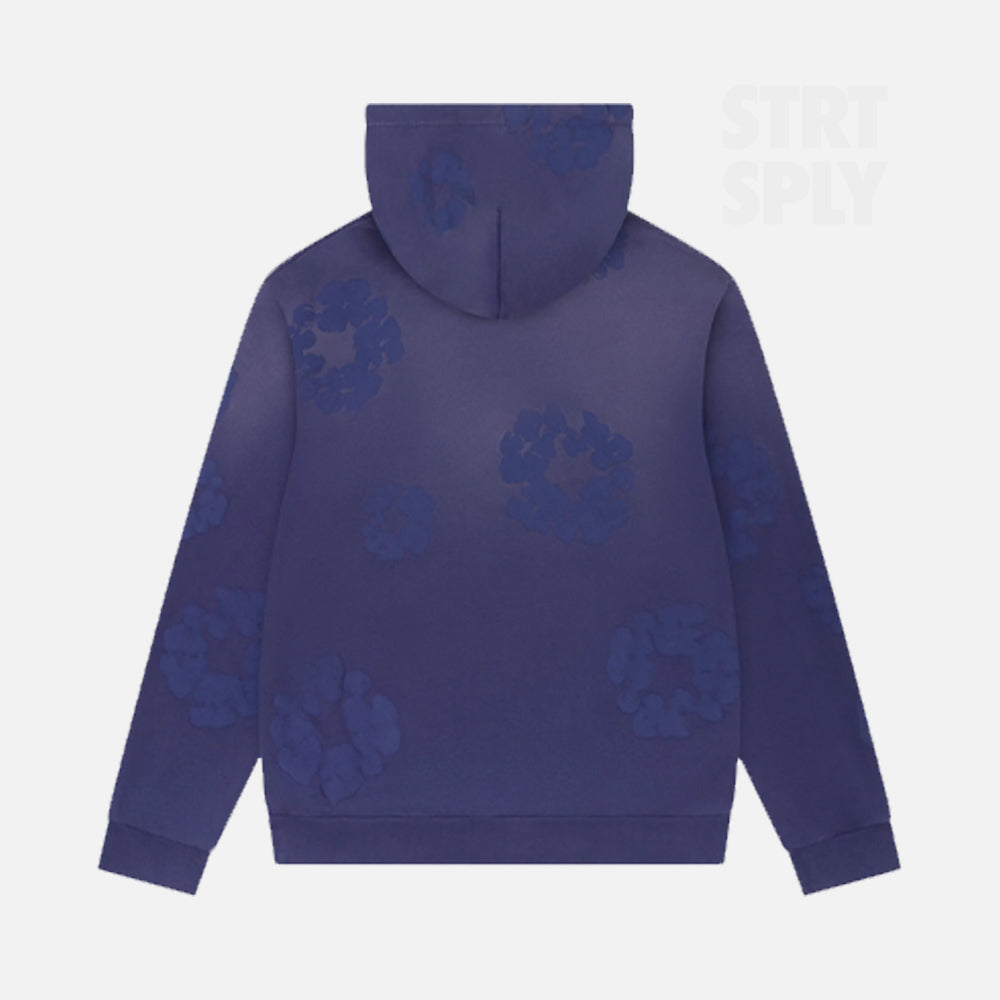 Denim Tears Mono Cotton Wreath Hoodie - Blue