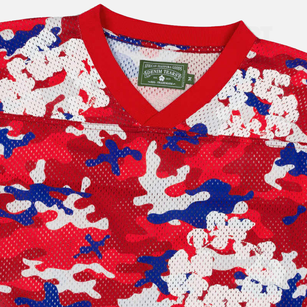 Denim Tears Camo Wreath Mesh Jersey - Red Camo