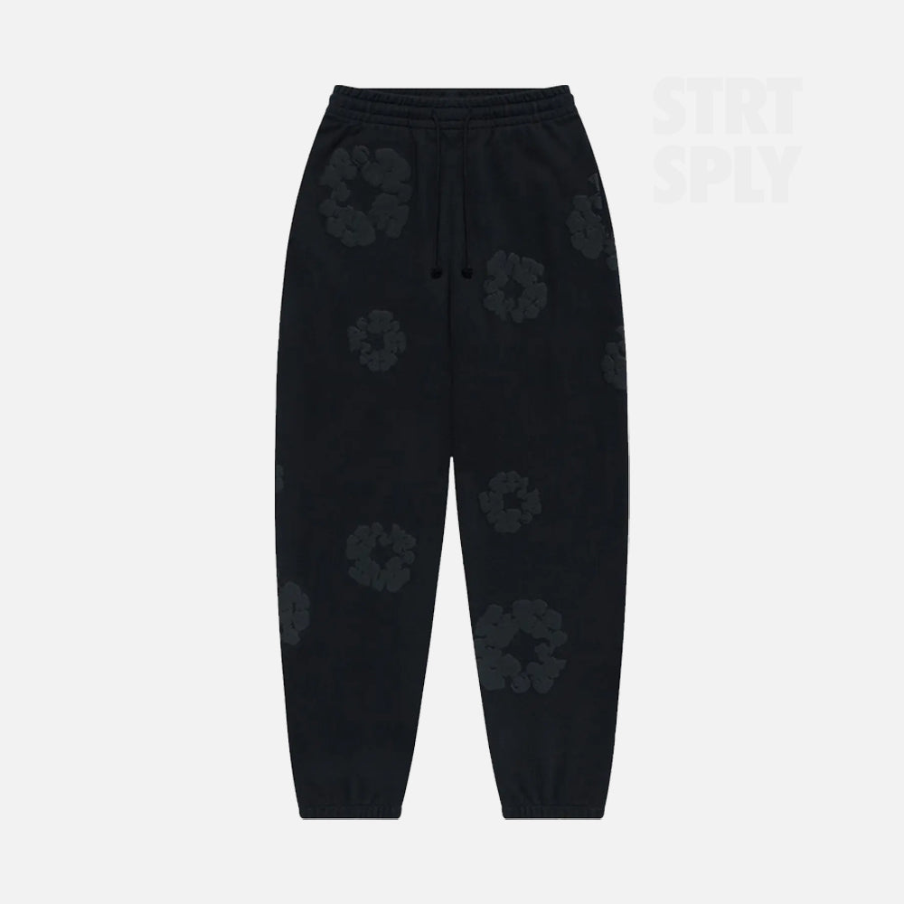 Denim Tears Cotton Wreath Sweatpant - Triple Black