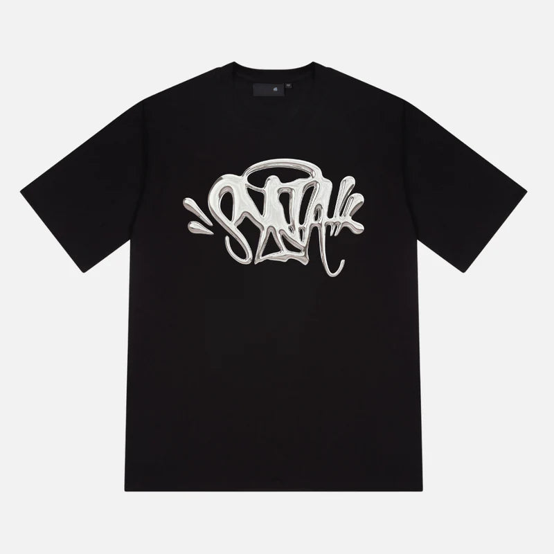 Syna World Logo Chrome T-Shirt - Black / Silver