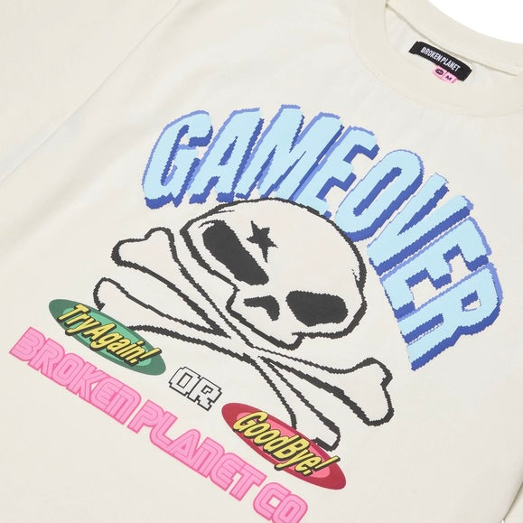 Broken Planet Game Over T-Shirt - Vanilla White