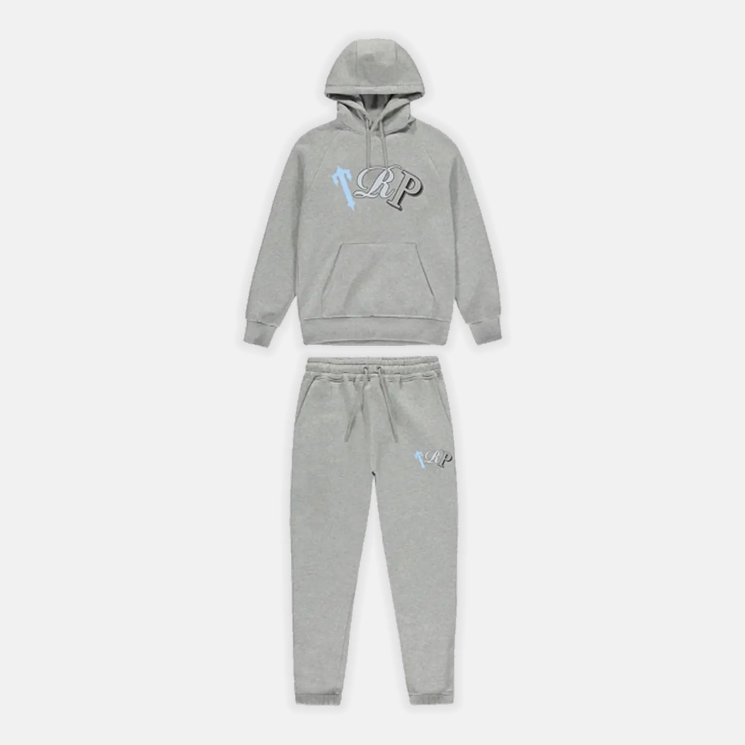 Trapstar TRP Hooded Tracksuit - Grey / Ice Blue