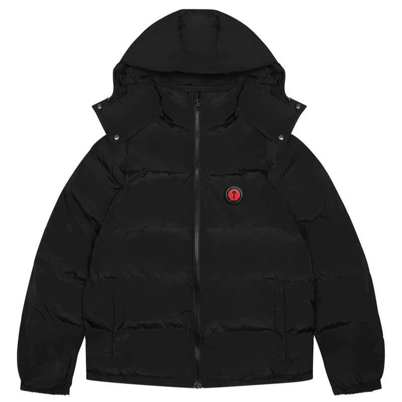 Trapstar Irongate Arch Detachable Hooded Puffer Jacket - Black / Infrared