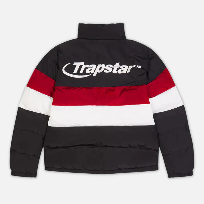Trapstar Hyperdrive Puffer Jacket - Black / Red / White